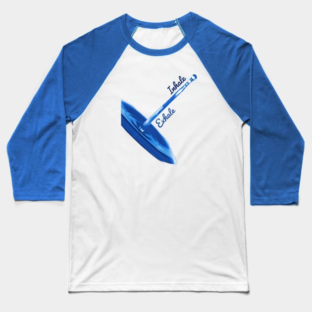 Inhale Exhale Design Baseball T-Shirt by soubamagic